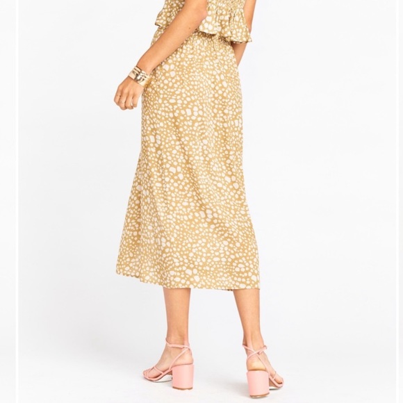 Show Me Your Mumu Bristow Spotted Desert Cheetah Midi Skirt Slit High Waist XL - Picture 5 of 8
